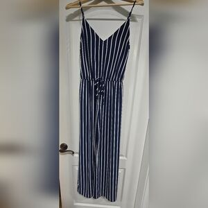 Elegant Navy Striped Jumpsuit